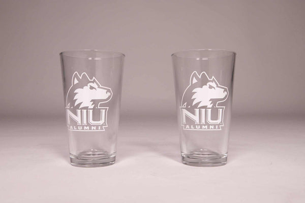 NIU Alumni 16 Oz Pint Glasses